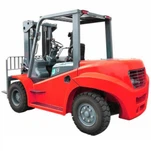 Rothaí Tosaigh Dúbailte Forklift Díosail 7 Ton